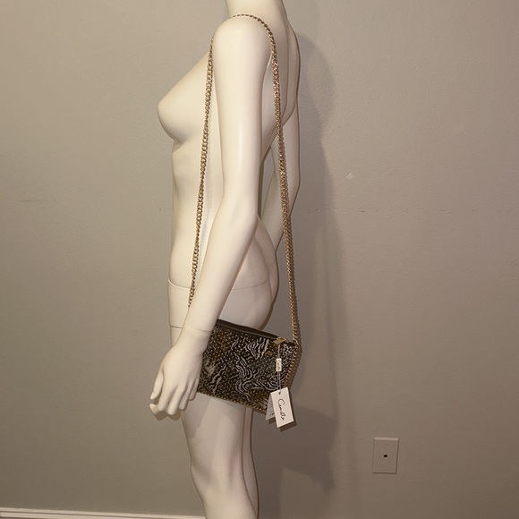 CAMILLA *What’s New Pussycat* silk animal print chain crossbody shoulder bag - Picture 4 of 9